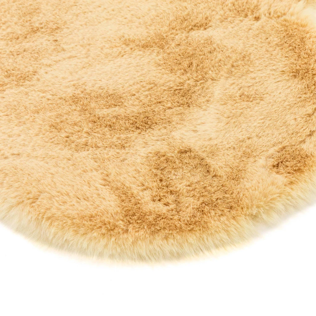 Malý koberec žltý v tvare kvetu NEBBIA 60x60 cm