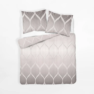 Béžová bavlnená posteľná bielizeň HOME SATIN 220x200 cm