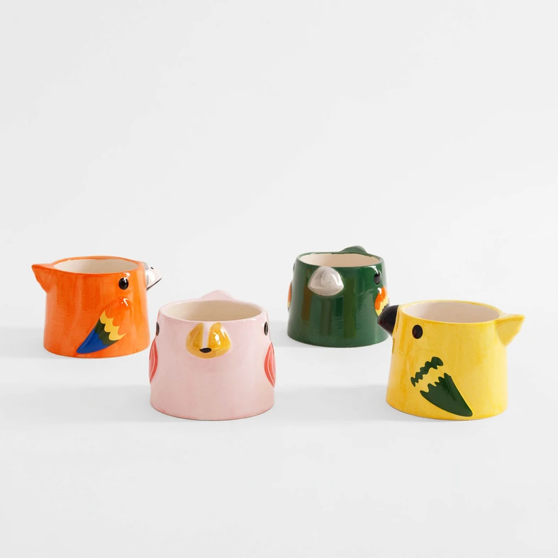 Kvetináč na balkón, vták, MIX