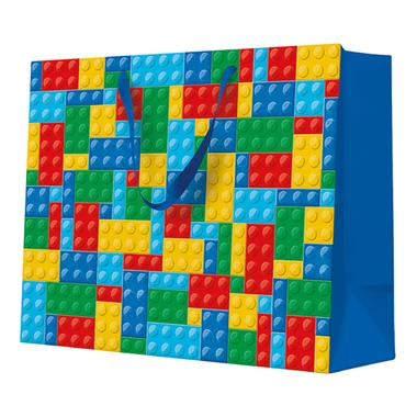 Darčeková taška COLORFUL BRICKS 33,5x26,5 cm