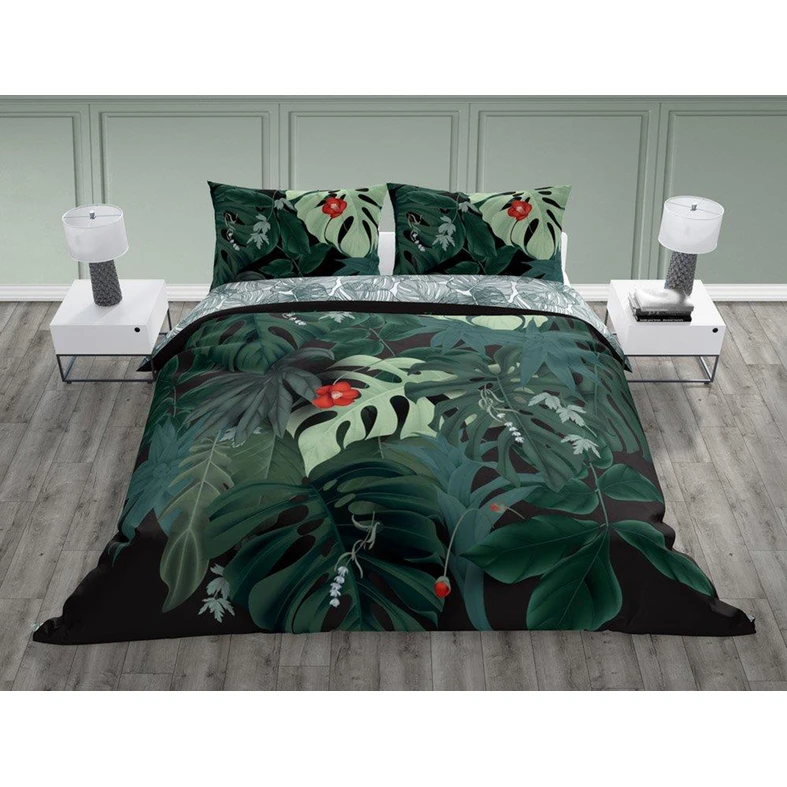 Súprava bavlnenej posteľnej bielizne so vzorom listov NEW TRENDY 220x200 cm