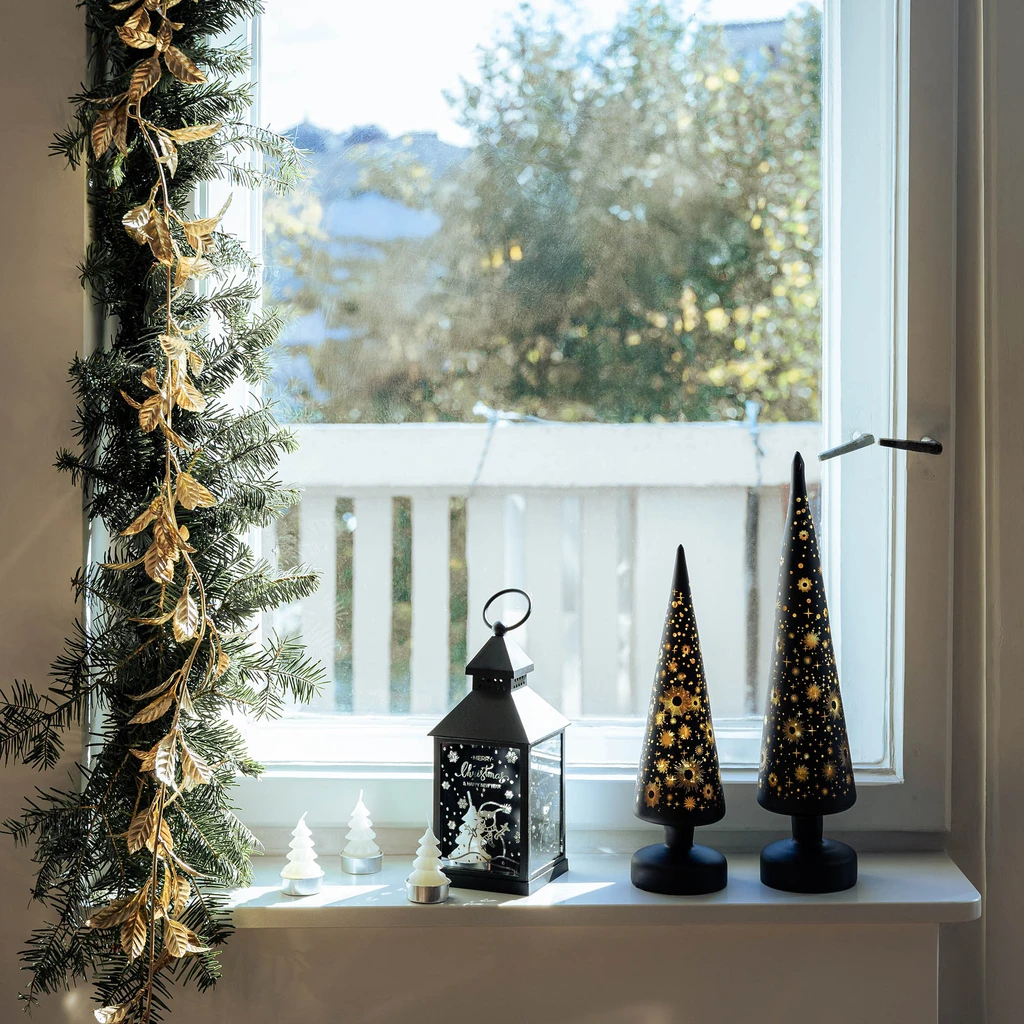 LED lampáš so snehuliakom 24 cm