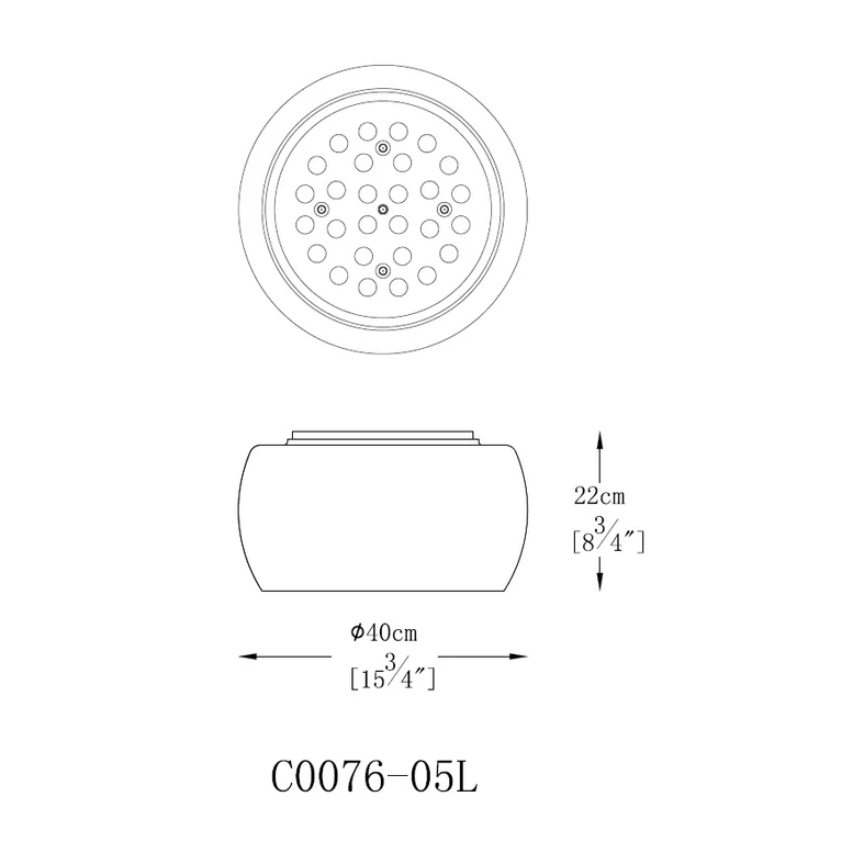 Stropné svietidlo RAIN C0076-05L-F4L9