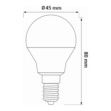 LED žiarovka E14 5W teplá farba ORO-E14-G45-TOTO-5W-WW