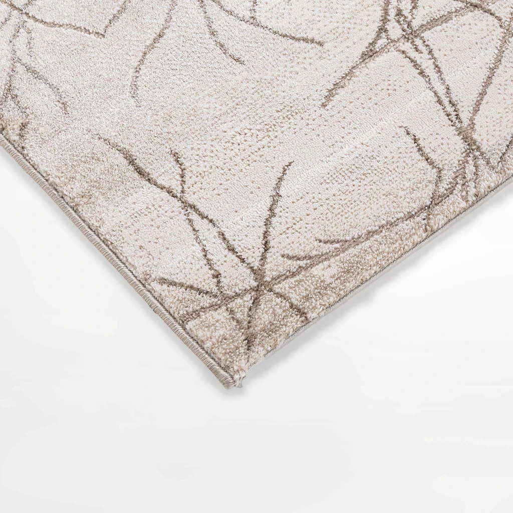 Koberec so vzorom konárov SPAZZIO, krémový, 120x170 cm