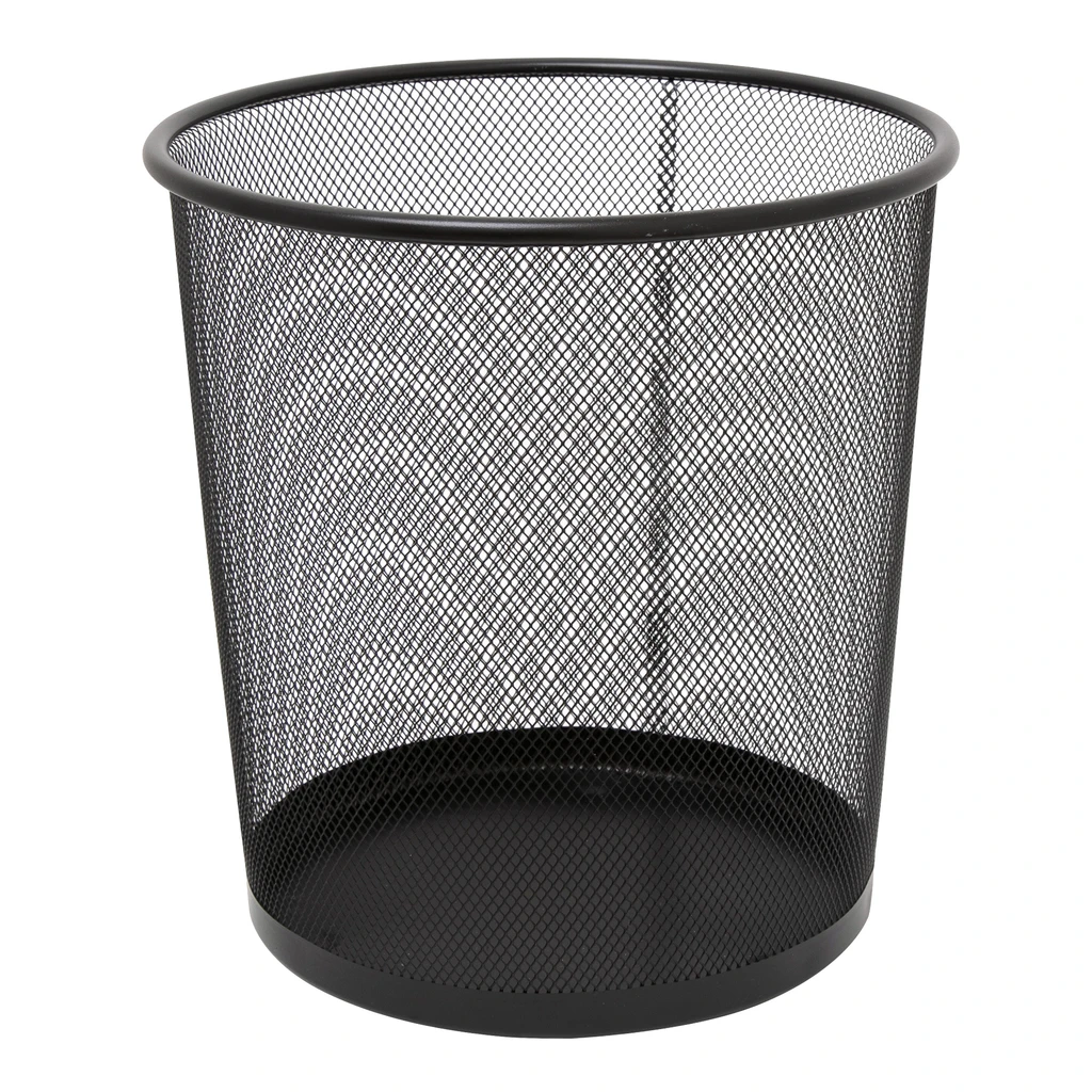 Čierny kovový odpadkový kôš 28 cm