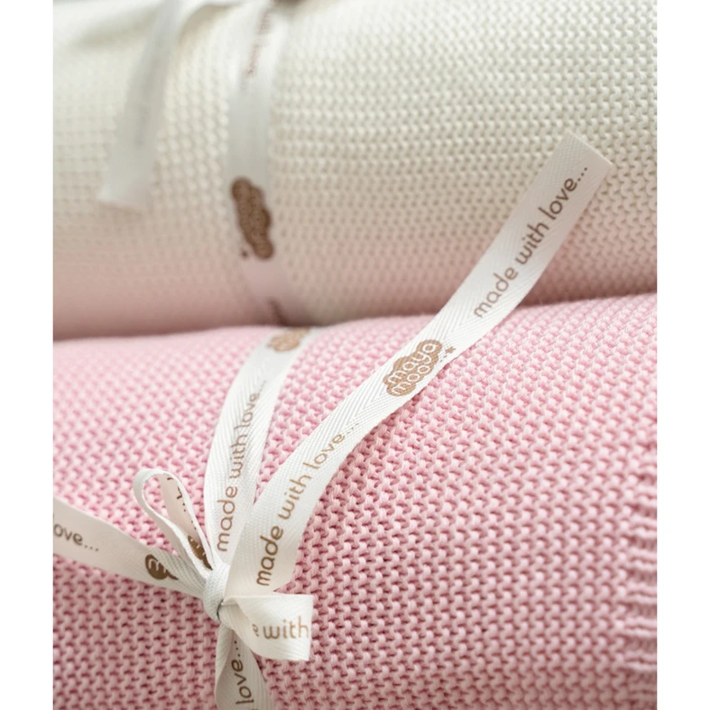 Detská deka bambusová ružová MAYA MOO 80x100 cm