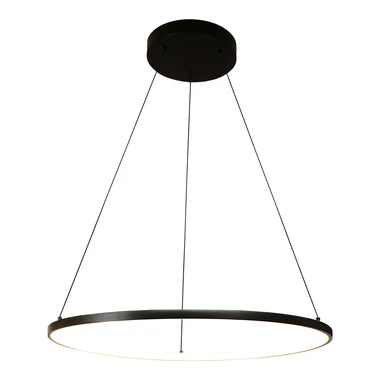Kruhové závesné LED svietidlo čierne 60 cm HORIK
