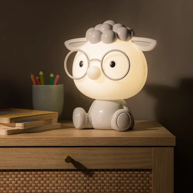 Nočná LED lampa sivá OVCA