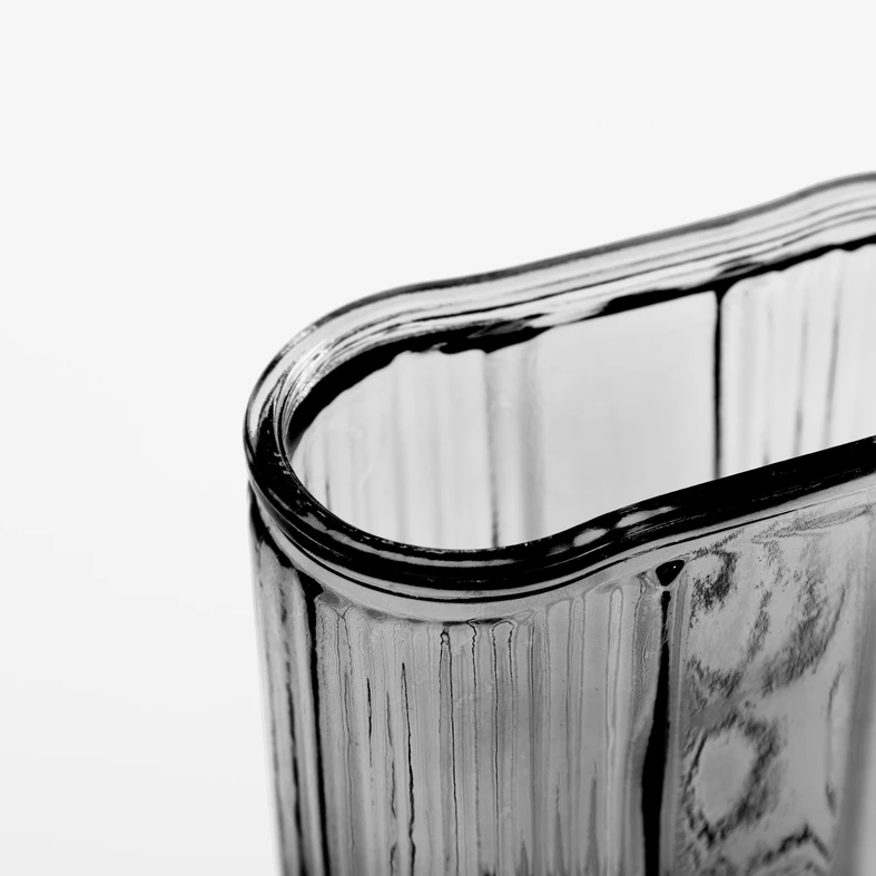 Sivá váza AKANT 13x18 cm