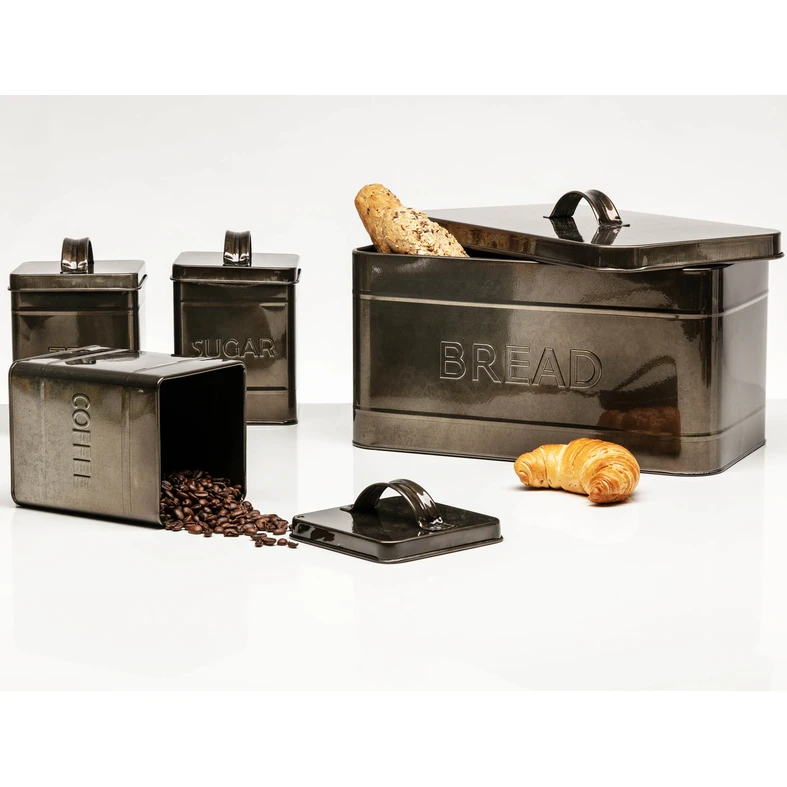 Chlebník čierny kovový BLACK