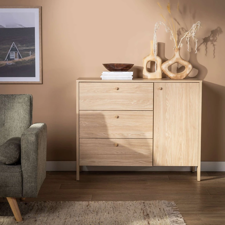 Drevená váza s otvorom 35 cm