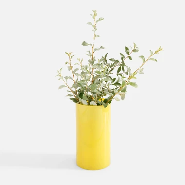 Sklenená váza žltá LUCA 29 cm