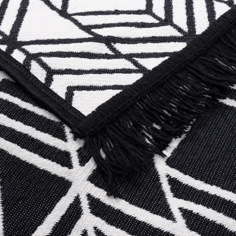 Geometrický koberec čierno-biely ALBORG 50x80 cm