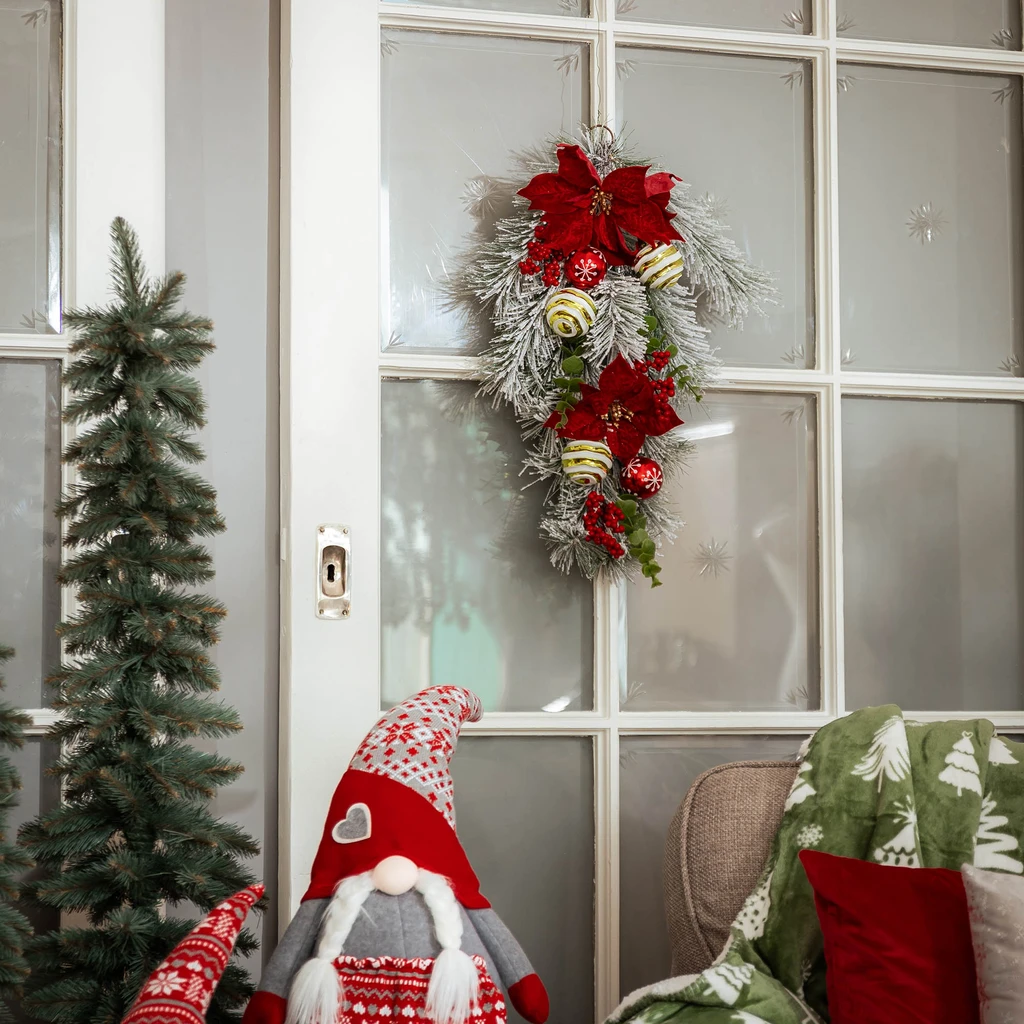 Vianočná dekorácia zeleno-červená