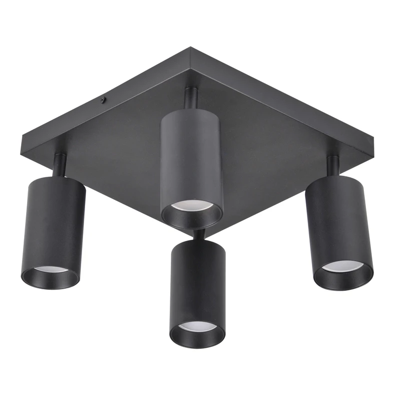 Stropná lampa 4-bodová čierno-zlatá MARIBEL IV