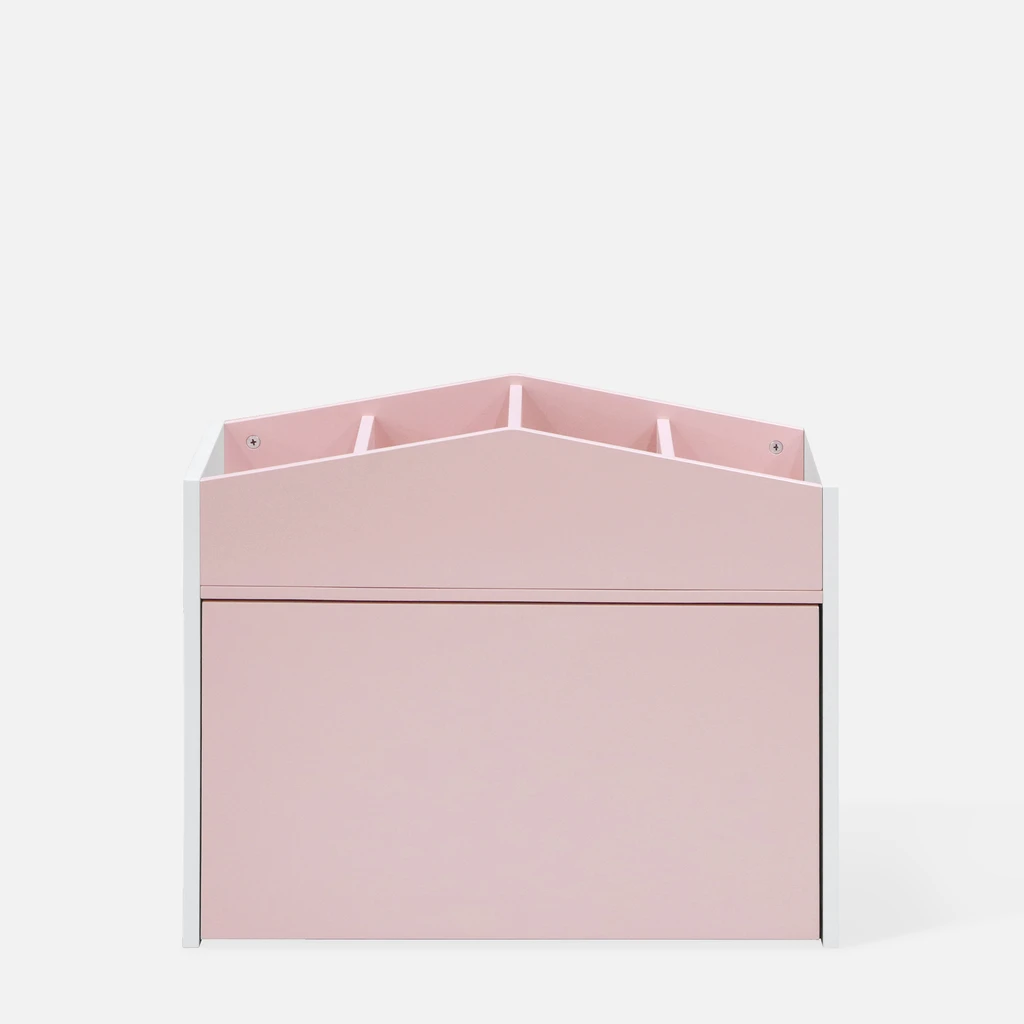 Truhla na hračky FALIANO bielo-ružová