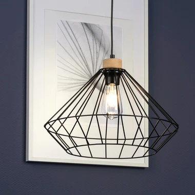 Čierne loftové závesné svietidlo OGLIO I 40 cm