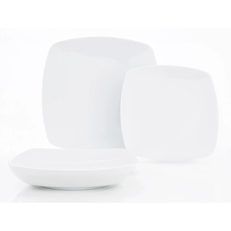 Kávová súprava z bieleho porcelánu APOSTROPHE pre 6 osôb