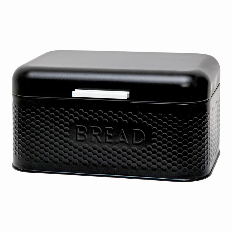 Kovový chlebník čierny
