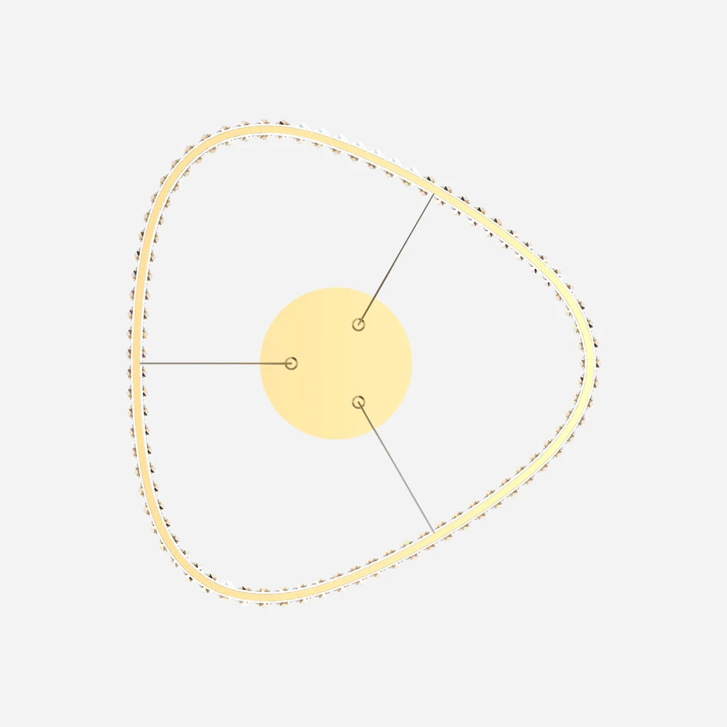 Złoty kolor lampy ociepla wnętrze oraz dobrze koresponduje z meblami w kolorach lata.