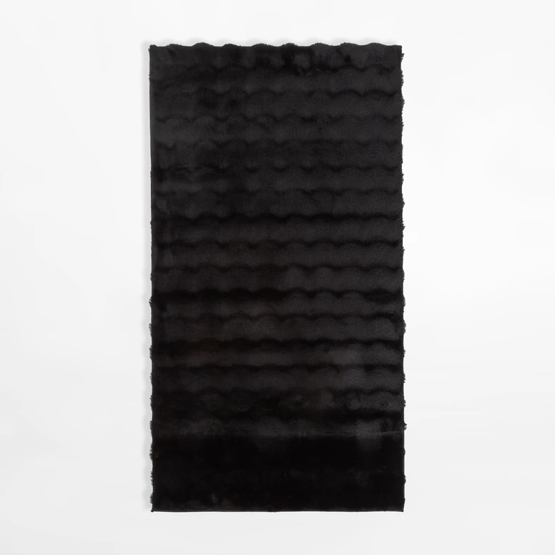 Moderný koberec MODESTO, čierny, 80x150 cm