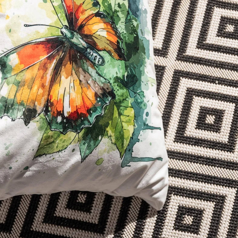 Dekoračná obliečka na vankúš MOTÝĽ bielej farby OLIVE 45x45 cm