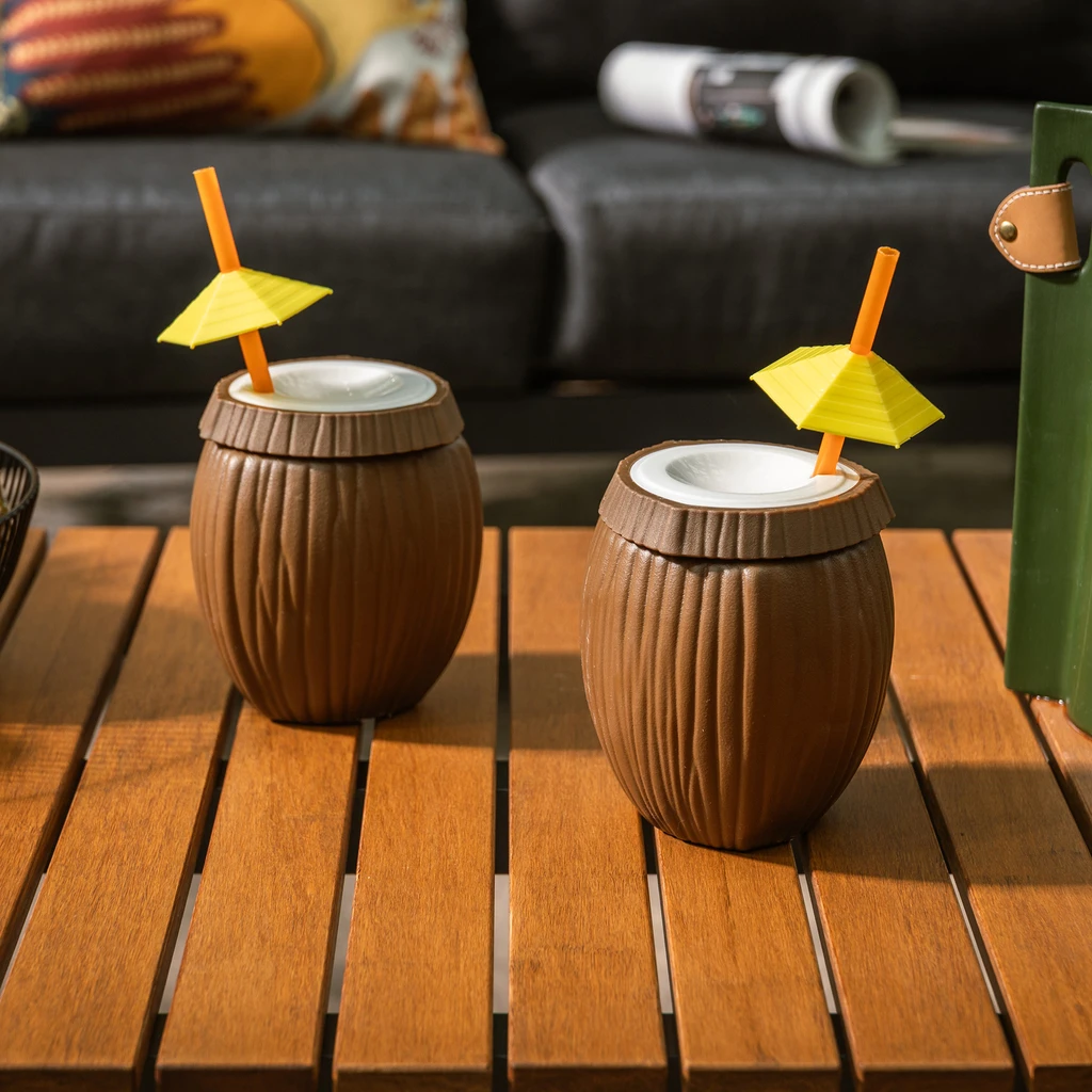 Pohár na tropické ovocie so slamkou, 850 ml MIX