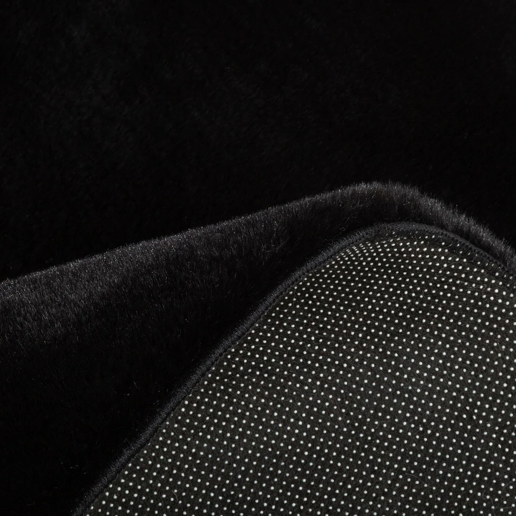 Okrúhly koberec RABBIT, čierny, 120 cm