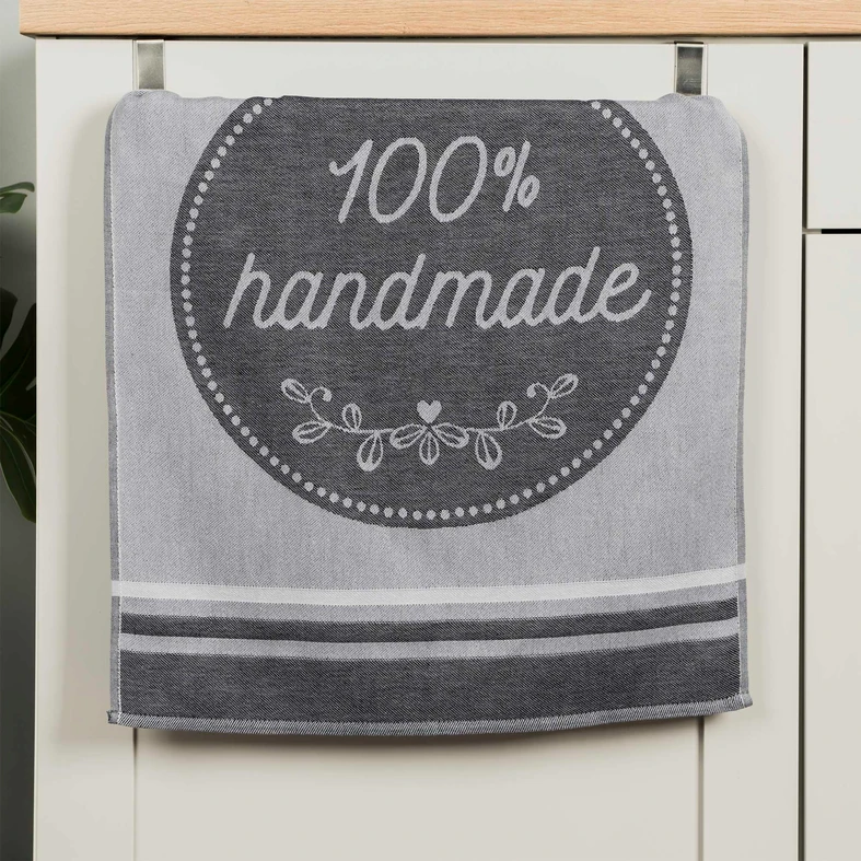 Kuchynská utierka HANDMADE, sivá 50x70 cm