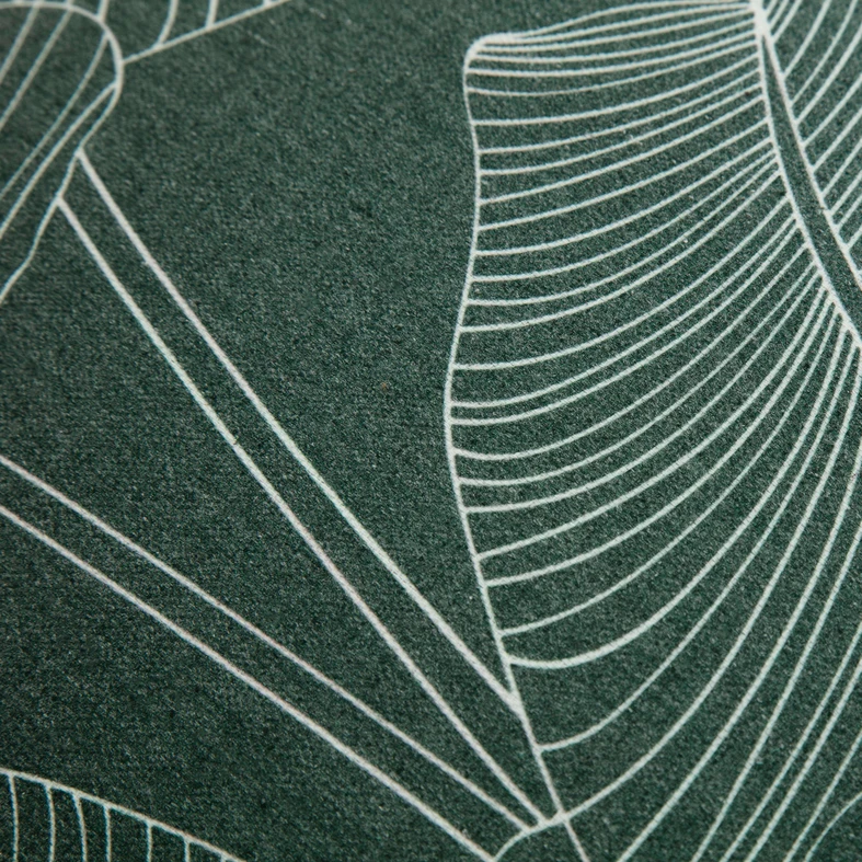 Ozdobná obliečka na vankúš so vzorom listov zelená SESIL 45x45 cm