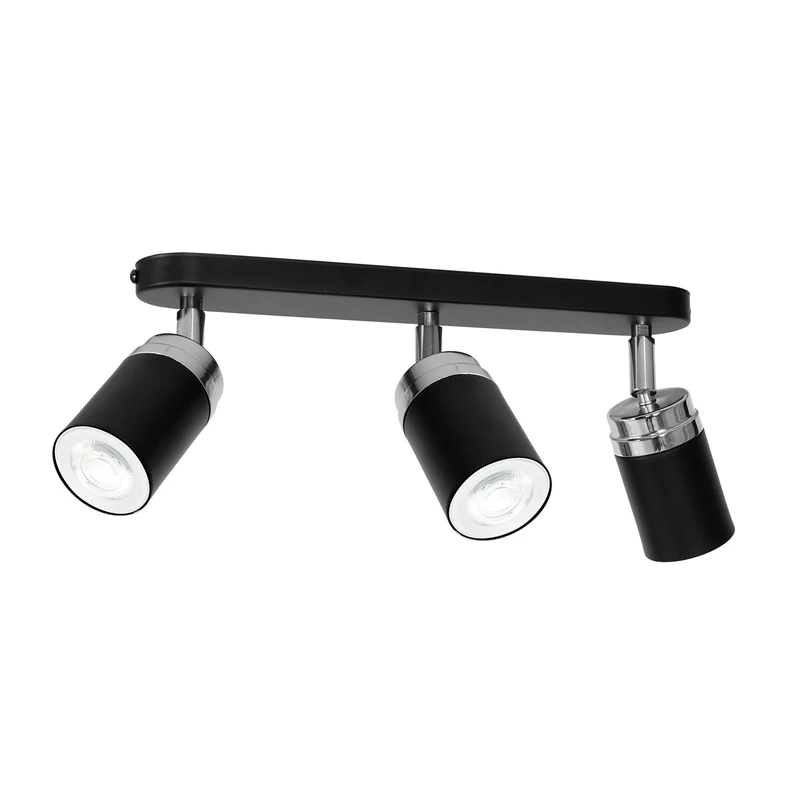 Bodové svietidlo čierne 3xGU10 RENO