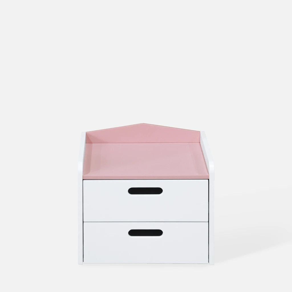 Nočný stolík so zásuvkami FALIANO ružový