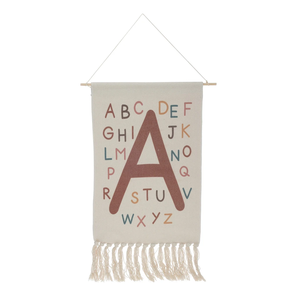 Nástenná dekorácia do detskej izby vlajka ABECEDA