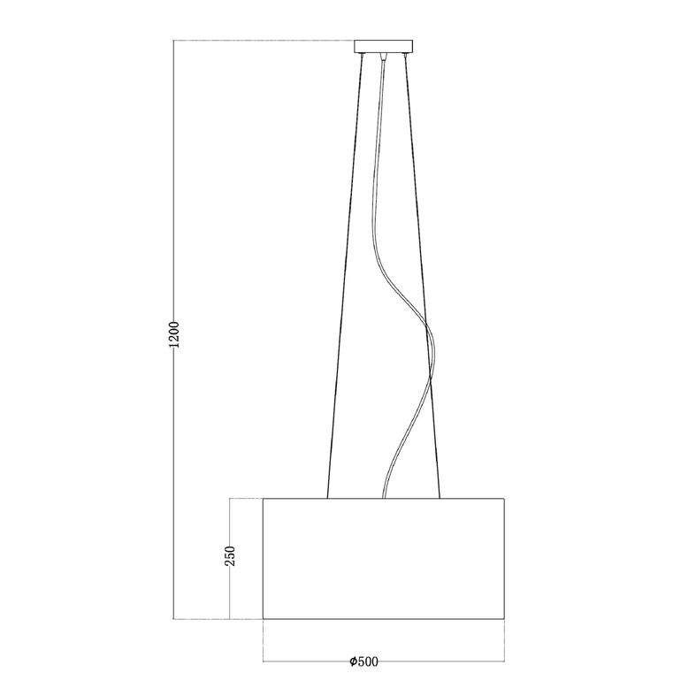 Závesné svietidlo sivé CAFE 50 cm