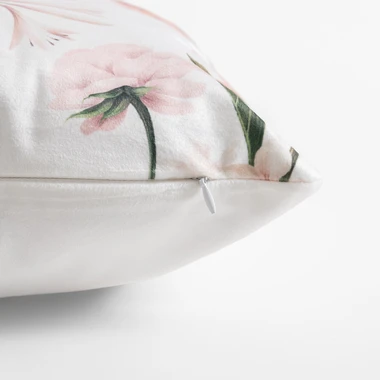 Dekoračná obliečka na vankúš KVET bielej farby OLIVE 45x45 cm