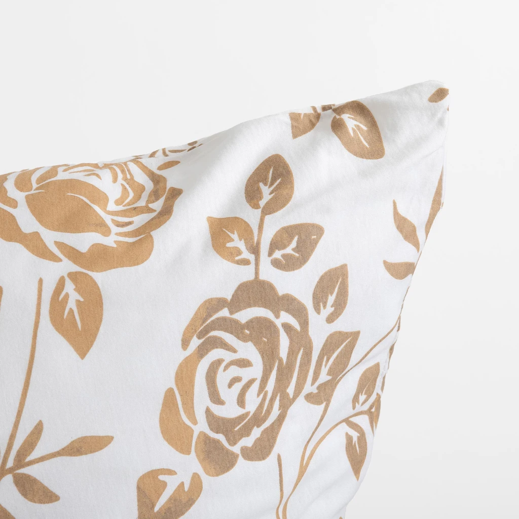 Bavlnená posteľná bielizeň JERSEYLOVE s motívom zlatých ruží 160x200 cm