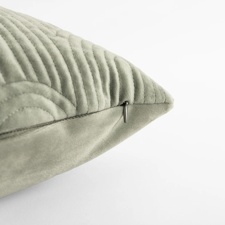 Geometrická velúrová obliečka na vankúš zelená JONES 45x45 cm