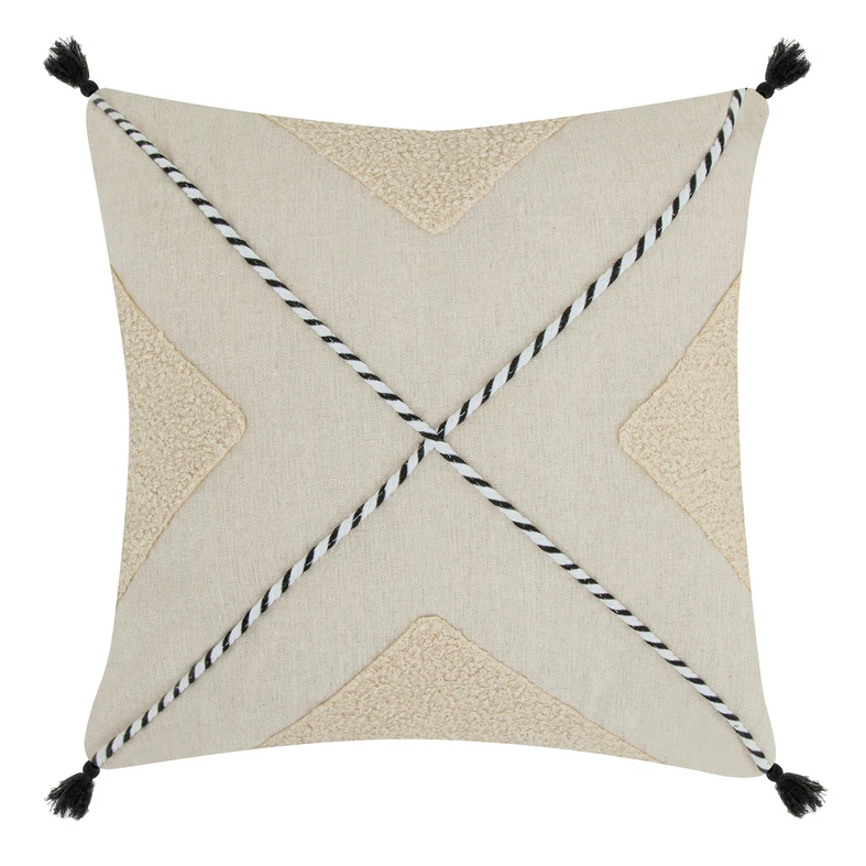 Ozdobná obliečka boho béžová NATURE 45 x 45 cm