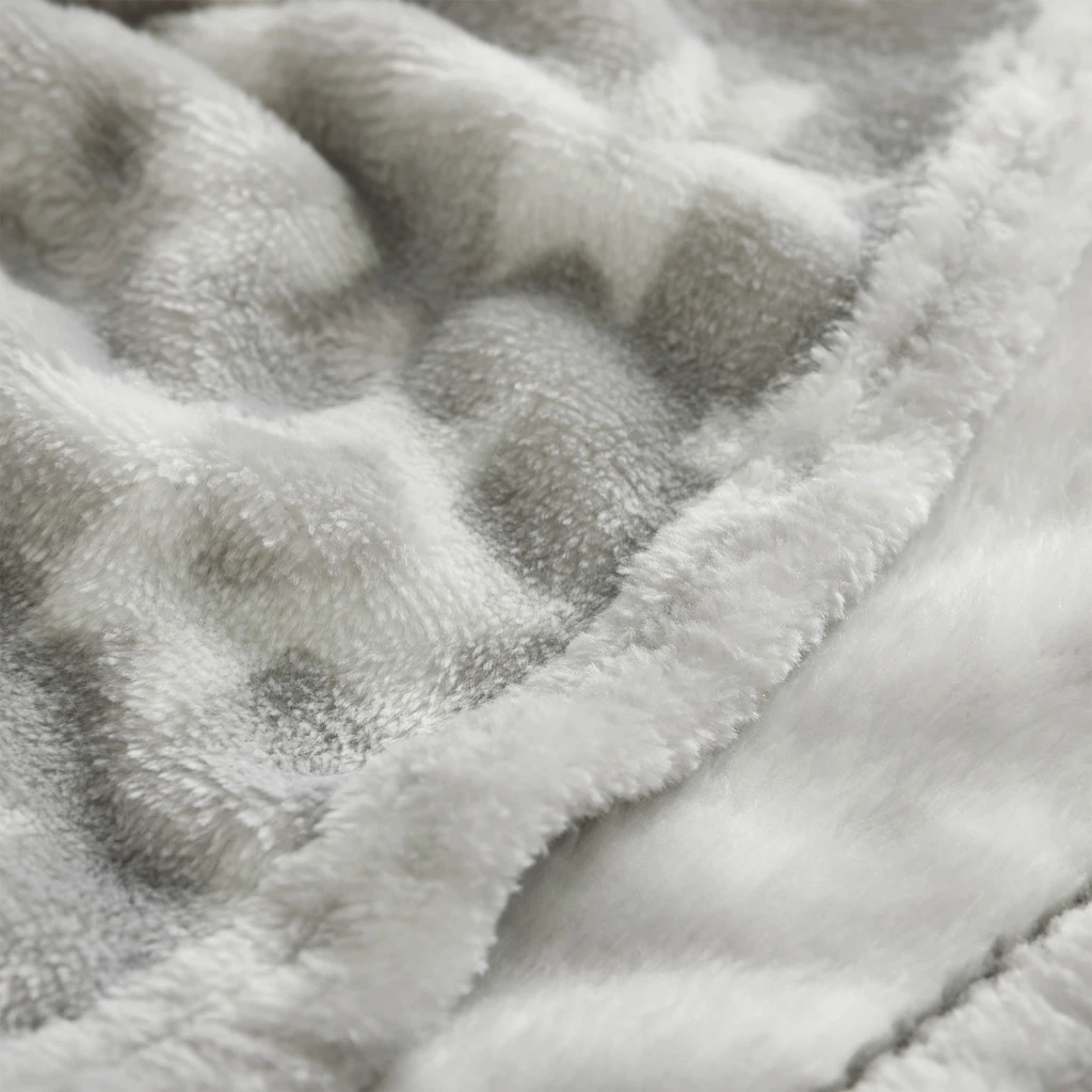 Deka, geometrický vzor, béžová CODIE 130x160 cm