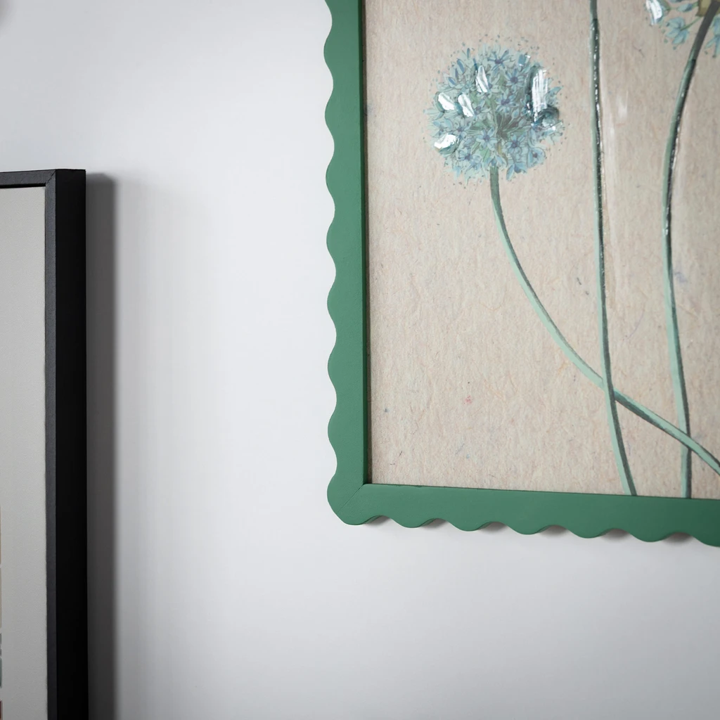 Botanický obraz kvitnúca cibuľa, béžovo-zelená 30x40 cm