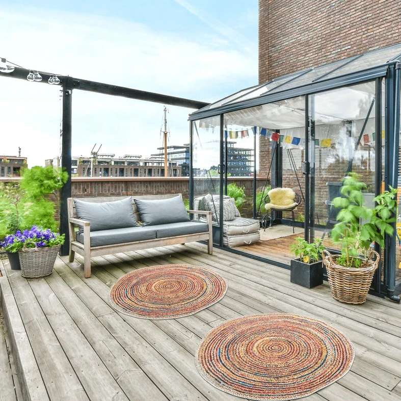 Vonkajší kruhový koberec BONI 80 cm