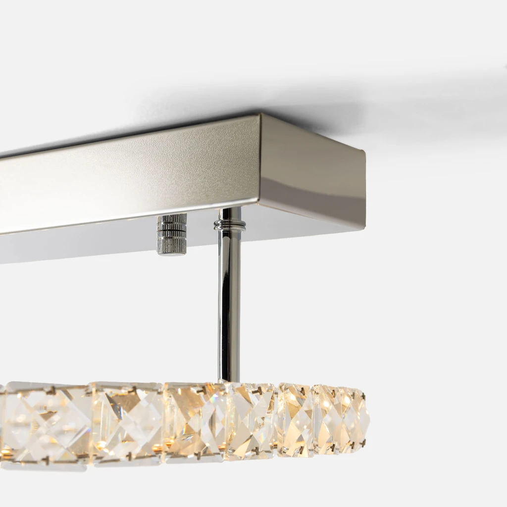 Stropné LED svietidlo GIRONA 2 krúžky chróm