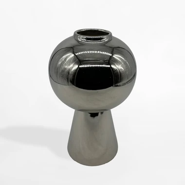 Moderná váza strieborná 25 cm