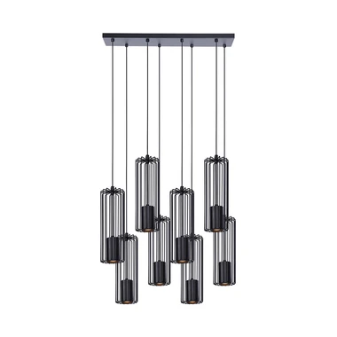 Závesné svietidlo FALCON 8 lišta čierna