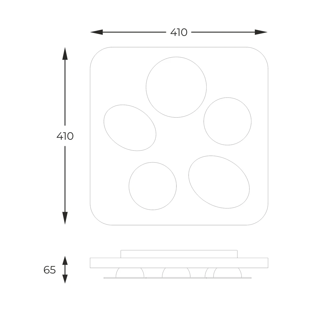 CONSTELLATION przykuwa uwagę designem - posiada geometryczny kształt i białą oprawę.