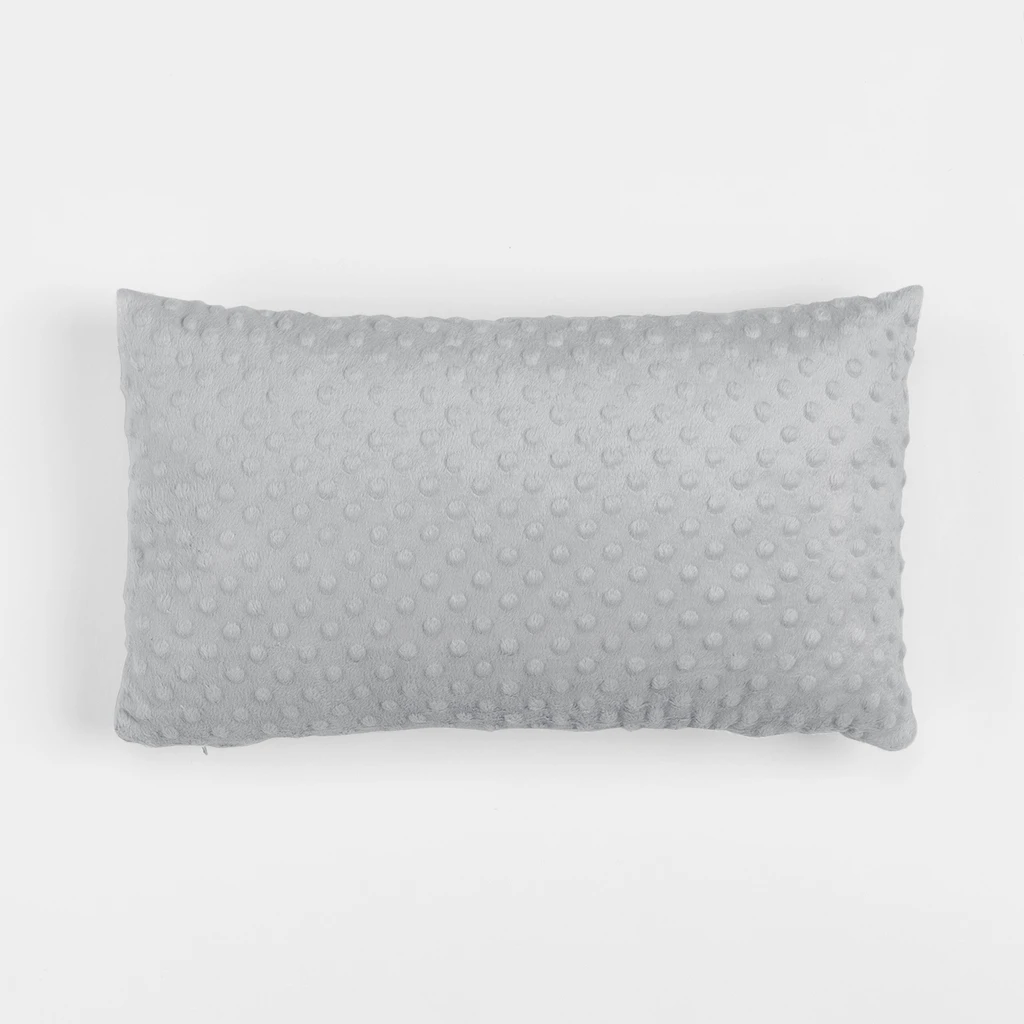 Vankúš minky sivý MILA 30 x 50 cm