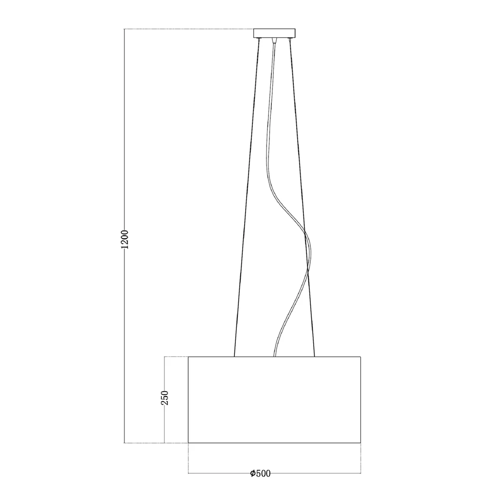 Závesné svietidlo sivé CAFE 50 cm