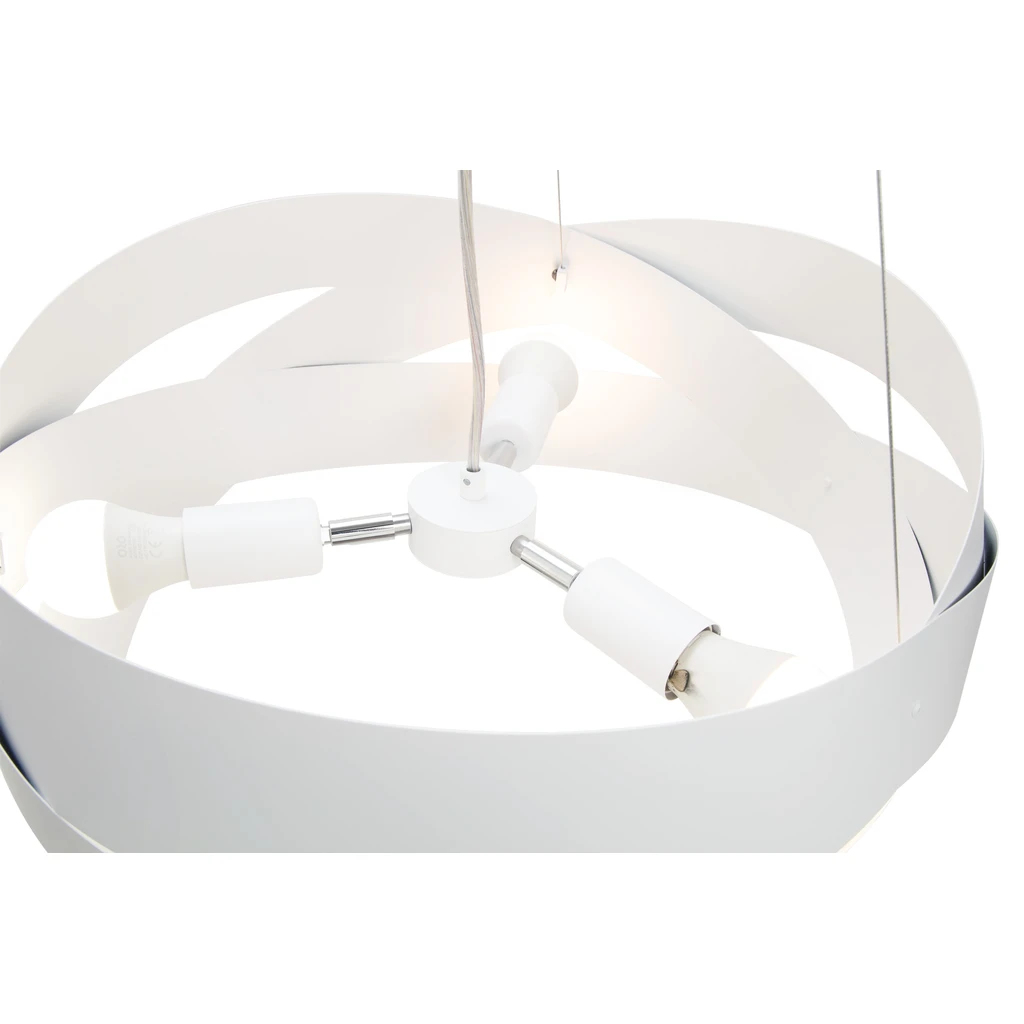 Biele závesné svietidlo TORNADO