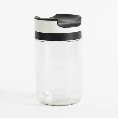 Sklenená nádoba s čiernobielym vekom 650 ml